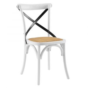 Modway - Gear Dining Side Chair in White Black - EEI-1541-WHI-BLK