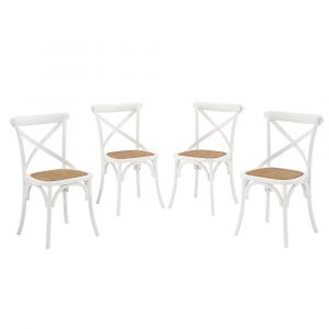 Modway - Gear Dining Side Chair (Set of 4) in White - EEI-3482-WHI