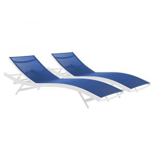 Modway - Glimpse Outdoor Patio Mesh Chaise Lounge (Set of 2) - EEI-4038-WHI-NAV
