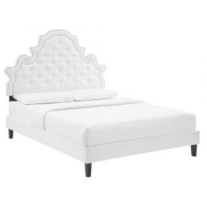 Modway - Gwyneth Tufted Performance Velvet Queen Platform Bed - MOD-6753-WHI