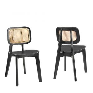 Modway - Habitat Wood Dining Side Chair (Set of 2) - EEI-6077-BLK