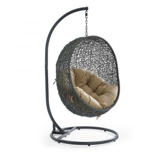 Modway - Hide Outdoor Patio Swing Chair With Stand - EEI-2273-GRY-MOC
