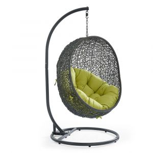 Modway - Hide Outdoor Patio Swing Chair With Stand - EEI-2273-GRY-PER