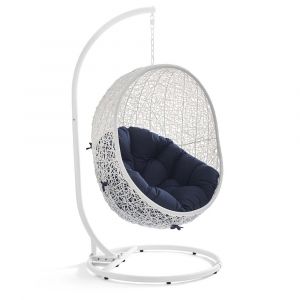 Modway - Hide Outdoor Patio Swing Chair With Stand - EEI-2273-WHI-NAV
