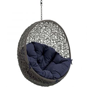 Modway - Hide Outdoor Patio Swing Chair Without Stand - EEI-2654-GRY-NAV