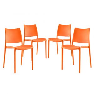 Modway - Hipster Dining Side Chair (Set of 4) - EEI-2425-ORA-SET