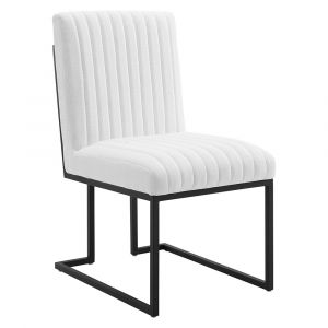 Modway - Indulge Channel Tufted Fabric Dining Chair - EEI-4652-WHI
