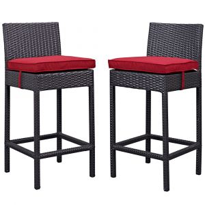 Modway - Lift Bar Stool Outdoor Patio (Set of 2) - EEI-1281-EXP-RED