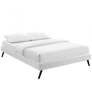 Modway - Loryn Full Vinyl Bed Frame with Round Splayed Legs - MOD-5888-WHI
