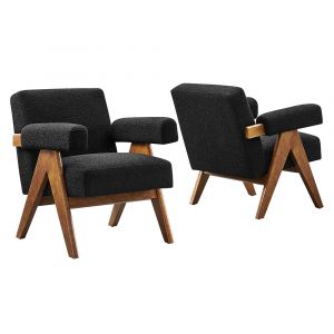 Modway - Lyra Boucle Fabric Armchair - (Set of 2) - EEI-6703-BLK