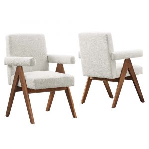 Modway - Lyra Boucle Fabric Dining Room Chair - (Set of 2) - EEI-6506-IVO