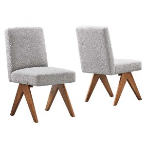 Modway - Lyra Boucle Fabric Dining Room Side Chair - (Set of 2) - EEI-6508-LGR