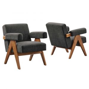 Modway - Lyra Fabric Armchair - (Set of 2) - EEI-6704-HDG