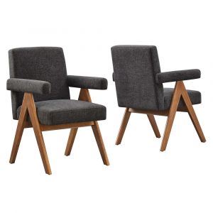 Modway - Lyra Fabric Dining Room Chair - (Set of 2) - EEI-6507-HDG