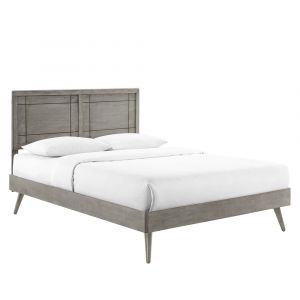 Modway - Marlee King Wood Platform Bed With Splayed Legs - MOD-6629-GRY