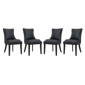Modway - Marquis Dining Chair Faux Leather (Set of 4) - EEI-3499-BLK