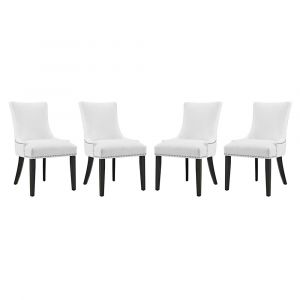 Modway - Marquis Dining Chair Faux Leather (Set of 4) - EEI-3499-WHI