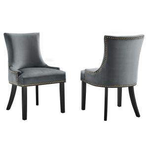 Modway - Marquis Performance Velvet Dining Chairs - (Set of 2) - EEI-5010-GRY