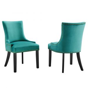 Modway - Marquis Performance Velvet Dining Chairs - (Set of 2) - EEI-5010-TEA