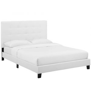 Modway - Melanie Full Tufted Button Upholstered Fabric Platform Bed - MOD-5878-WHI