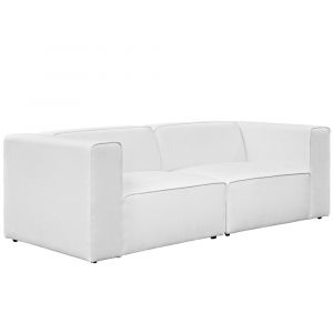 Modway - Mingle 2 Piece Upholstered Fabric Sectional Sofa Set - EEI-2825-WHI