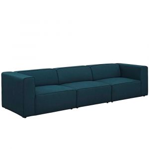 Modway - Mingle 3 Piece Upholstered Fabric Sectional Sofa Set - EEI-2827-BLU