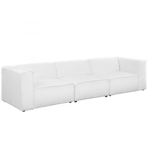 Modway - Mingle 3 Piece Upholstered Fabric Sectional Sofa Set - EEI-2827-WHI