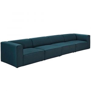 Modway - Mingle 4 Piece Upholstered Fabric Sectional Sofa Set - EEI-2829-BLU