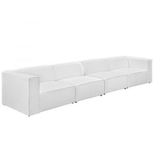 Modway - Mingle 4 Piece Upholstered Fabric Sectional Sofa Set - EEI-2829-WHI