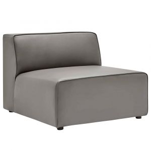 Modway - Mingle Vegan Leather Armless Chair - EEI-4623-GRY