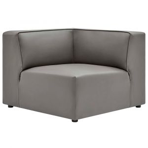 Modway - Mingle Vegan Leather Corner Chair - EEI-4625-GRY