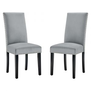 Modway - Parcel Performance Velvet Dining Side Chairs - (Set of 2) - EEI-3779-LGR