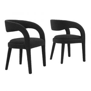 Modway - Pinnacle Boucle Upholstered Dining Chair (Set of 2) - EEI-6562-BLK