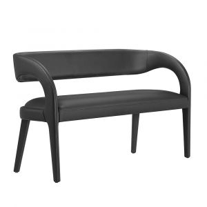 Modway - Pinnacle Vegan Leather Accent Bench - EEI-6570-BLK
