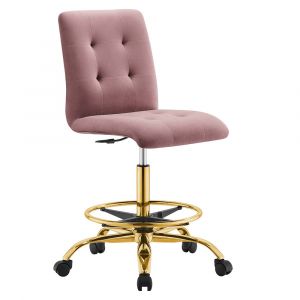 Modway - Prim Armless Performance Velvet Drafting Chair - EEI-4977-GLD-DUS