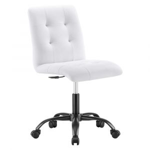 Modway - Prim Armless Vegan Leather Office Chair - EEI-4975-BLK-WHI