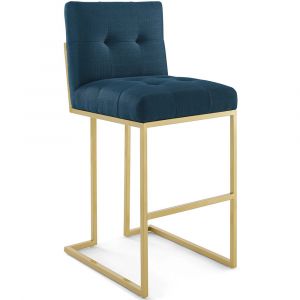Modway - Privy Gold Stainless Steel Upholstered Fabric Bar Stool - EEI-3855-GLD-AZU