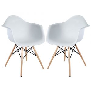 Modway - Pyramid Dining Armchair (Set of 2) - EEI-929-WHI