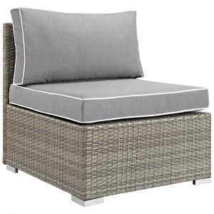 Modway - Repose Outdoor Patio Armless Chair - EEI-2958-LGR-GRY