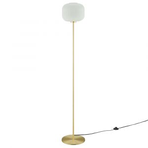 Modway - Reprise Glass Sphere Glass and Metal Floor Lamp - EEI-5623-WHI-SBR