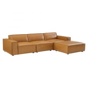 Modway - Restore 4-Piece Vegan Leather Sectional Sofa - EEI-4709-TAN