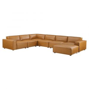 Modway - Restore 7-Piece Vegan Leather Sectional Sofa - EEI-4716-TAN