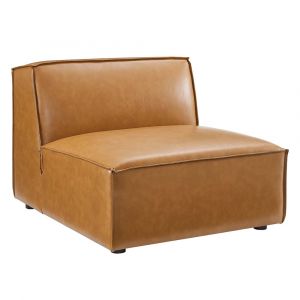 Modway - Restore Vegan Leather Sectional Sofa Armless Chair - EEI-4495-TAN