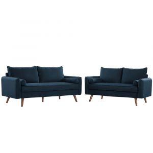 Modway - Revive Upholstered Fabric Sofa and Loveseat Set - EEI-4047-AZU-SET
