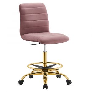 Modway - Ripple Armless Performance Velvet Drafting Chair - EEI-4976-GLD-DUS