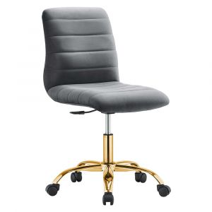 Modway - Ripple Armless Performance Velvet Office Chair - EEI-4972-GLD-GRY