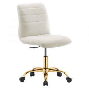 Modway - Ripple Armless Performance Velvet Office Chair - EEI-4972-GLD-IVO