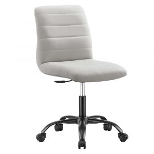 Modway - Ripple Armless Vegan Leather Office Chair - EEI-4974-BLK-LGR