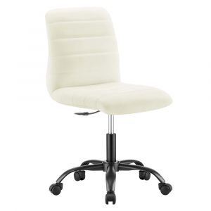 Modway - Ripple Armless Vegan Leather Office Chair - EEI-4974-BLK-WHI