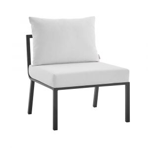 Modway - Riverside Outdoor Patio Aluminum Armless Chair - EEI-3567-SLA-WHI